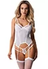 Corset blanc Arrowel à jarretelles