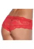 Culotte fendue en dentelle rouge