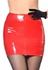 Jupe rouge vinyle zippée Livinia