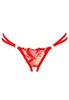 Libertine String ouvert rouge