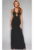 Robe longue noire épaules nues