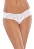 Tanga ouvert dentelle blanc