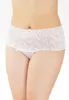 Tanga taille haute blanc dentelle et voile XL