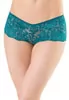 Shorty vert turquoise dentelle élastique