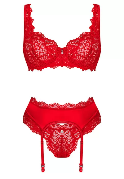 Amor Cherris lingerie rouge 3p