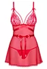 Babydoll dentelle Lovlea Rouge