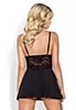 Babydoll dentelle string Noir 810