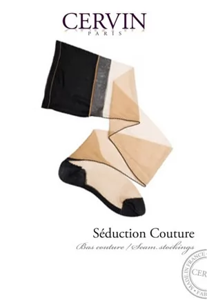 Bas voile Séduction Couture Bicolore Gazelle Noir