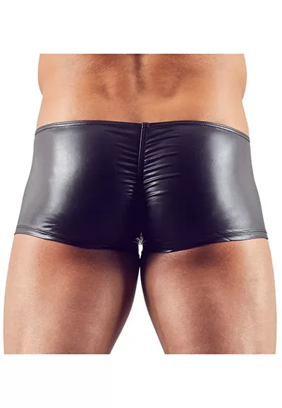 Boxer wetlook deux zips pour homme