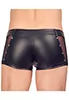 Boxer wetlook zip insert transparent