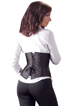 Corset noir underbust à lacet