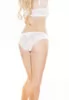 Culotte dentelle à découpes Blanche