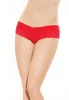 Culotte dentelle et microfibre rouge