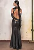 Gaelle robe longue wetlook