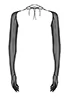 Gants noirs tulle extra longs Euphori