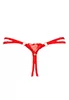 Libertine String ouvert rouge