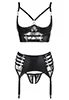 Lingerie ouverte bustier et jarretelles