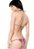 Maillot de bain luxe rose satiné chaines