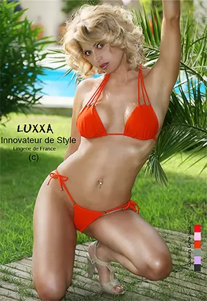 Maillot de bain String sexy luxe Ibiza Orange