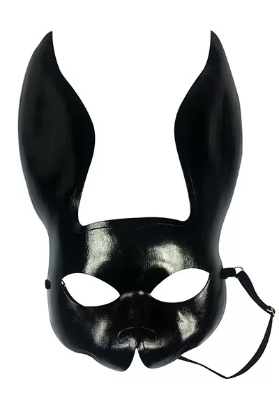 Masque Bunny en Cuir Noir