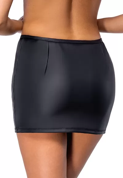 Mini jupe zip à strass