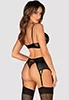 Norides Soutien gorge Jarretelles 3p faux cuir