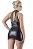 Robe effet bustier coeur cuir simili