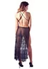 Robe longue transparente fendue clubbing