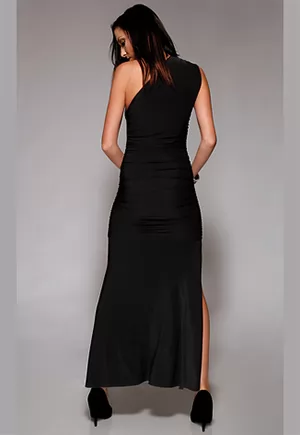 Robe de soirée longue sexy noire