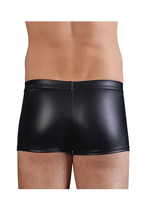 Shorty pour homme effet cuir et zip