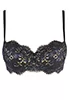 Soutien gorge corbeille bleu et or