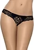 String ouvert dentelle Miamor Noir