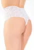 Tanga taille haute blanc dentelle et voile XL