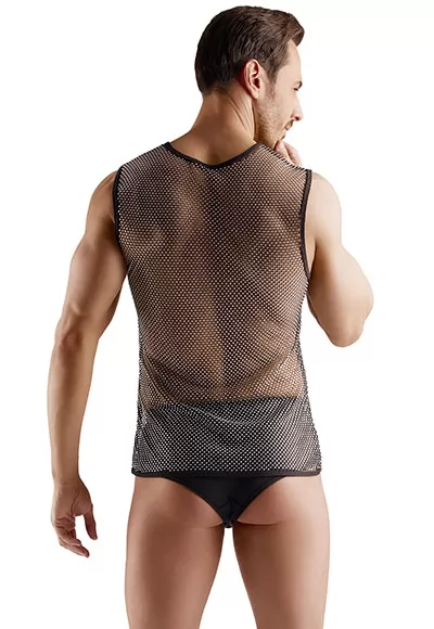 Tee shirt sans manches à strass