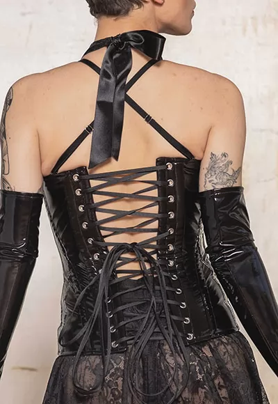 Turbulence corset vinyle noir