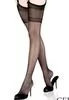 Bas Romantica noir voile extensible