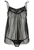 Babydoll transparente Melania Noir