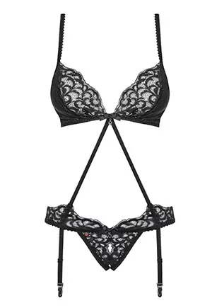 Body ouvert dentelle Laluna Noir