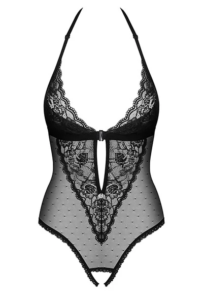 Body ouvert noir Mauress