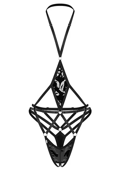 Body ouvert vinyl noir Keira Lise
