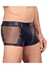 Boxer wetlook zip insert transparent