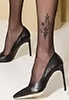 Collants Noir Argent effet jarretelles 20 Den