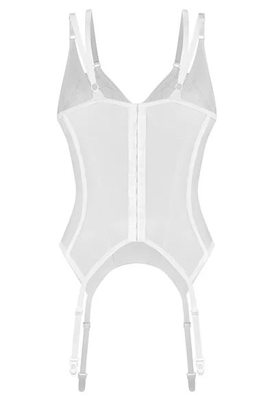 Corset blanc Arrowel à jarretelles