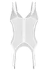 Corset blanc Arrowel à jarretelles