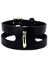 Cut out Choker Cuir Noir
