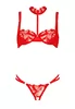 Libertine String ouvert rouge