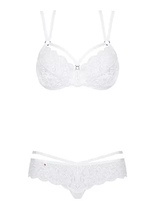 Lingerie dentelle 2 pcs Blanc 860