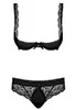 Lingerie ouverte redresse sein 2 pcs Miamor Noir