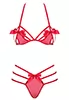 Lingerie sexy soutien gorge ouvert rouge Giftella 2p