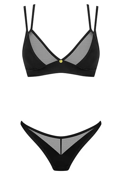 Nesari Soutien gorge et String noir